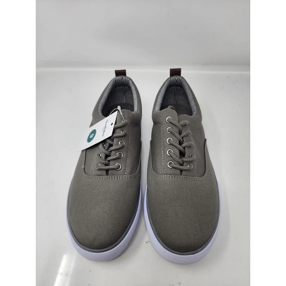 Goodfellow & Co Mens Brady Lace Up Sneakers Gray Canvas Casual Size 9